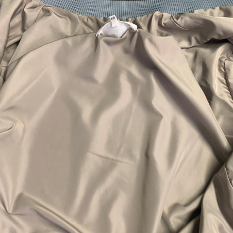 MAISON MARGIELA Size S Blue Grey Contrast Trim Satin Bomber Jacket