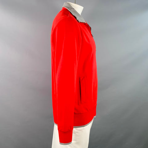 AEROPOSTALE Size XXL Red Grey Embellishment Cotton Blend Zip Up Sweatshirt