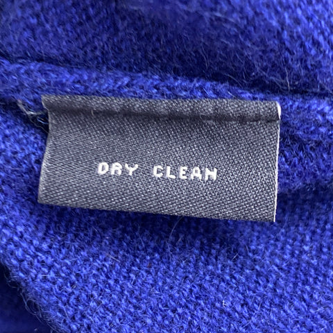 RESPOKE Size M Blue Navy Flag Cashmere V-Neck Pullover