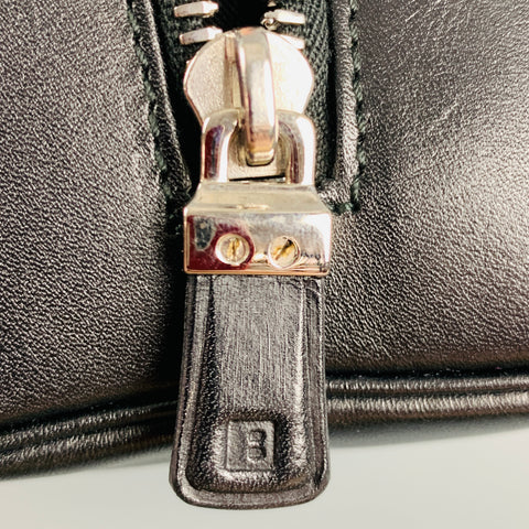 BALLY Black Leather Toiletry Handbag