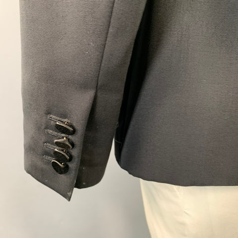 BURBERRY PRORSUM Taille 44 Veste de smoking en laine noire à revers crantés
