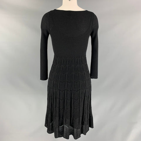 Robe trapèze en maille noire M MISSONI Taille 6
