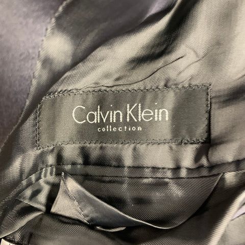 CALVIN KLEIN COLLECTION Size 40 Grey Wool Notch Lapel Tuxedo
