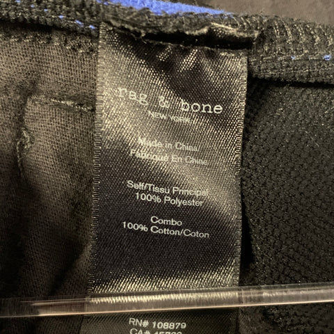 RAG & BONE Size M Black Blue Side Stripe Cotton Polyester Sweatpants