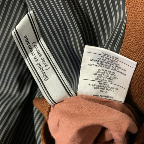 AMI by ALEXANDRE MATTIUSSI Size L Brown Wool Parka Coat