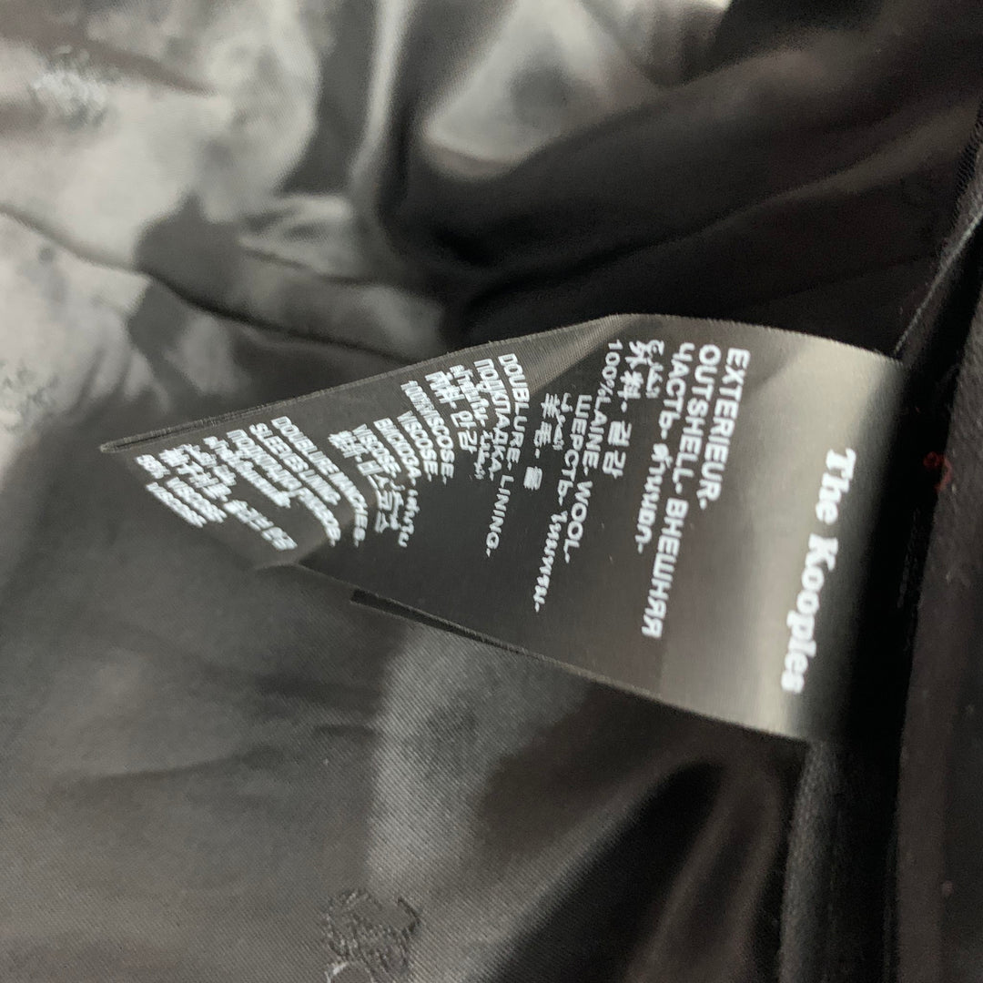 THE KOOPLES Size 36 Black Wool Tuxedo Sport Coat