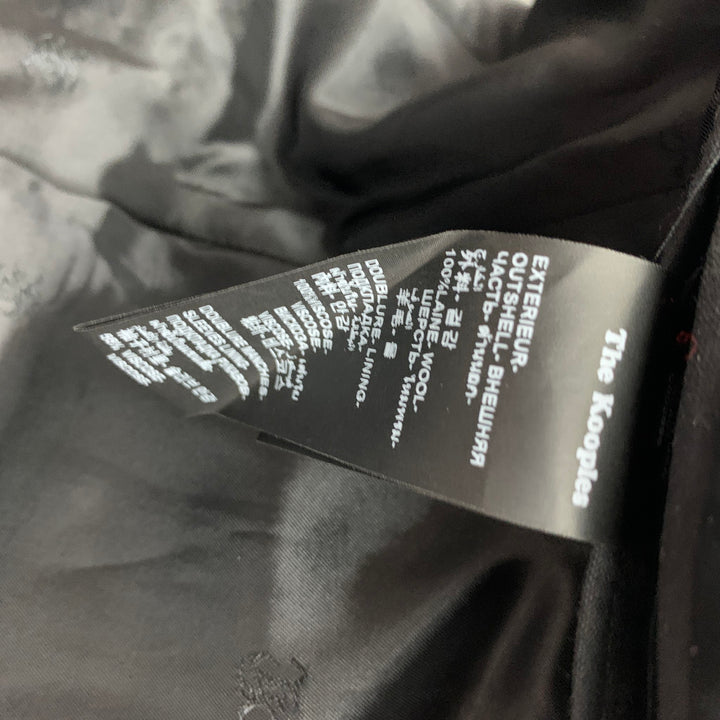 THE KOOPLES Size 36 Black Wool Tuxedo Sport Coat