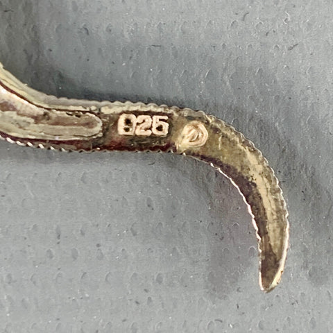 AVON Sterling Silver Marcasite Lizard Brooch Pin