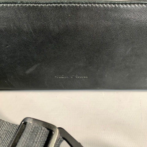 RICK OWENS Black Grey Leather Clutch Bags