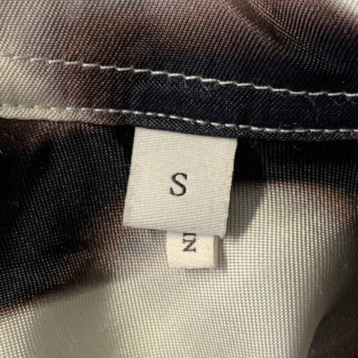 SANDRO Size S White Black Hazy Floral Viscose Long Sleeve Shirt