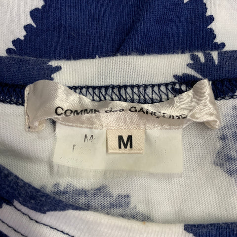 COMME des GARCONS Size M White Blue Grey Cotton Animal Print T-Shirt