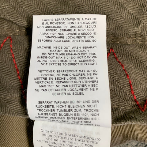 PT01 Size 33 Khaki Cotton  Elastane Chino Casual Pants