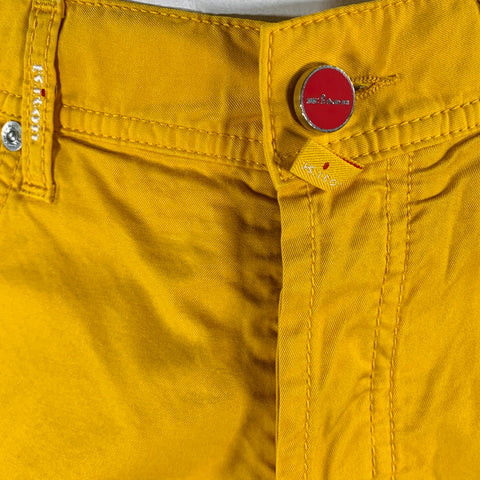 KITON Size 36 Yellow Cotton Jean Cut Casual Pants