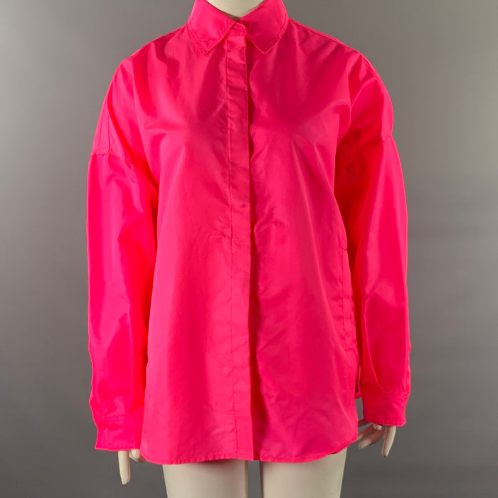 THE FRANKIE SHOP Size XS/S Pink Polyester Shirt Jacket Shirt