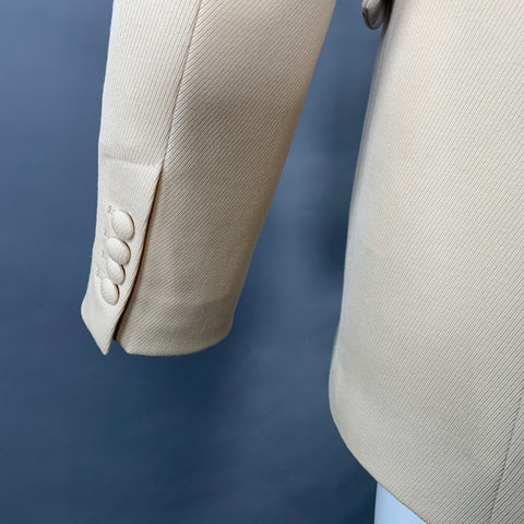 AMI by ALEXANDRE MATTIUSSI Taille 36 Veste de sport en laine texturée beige