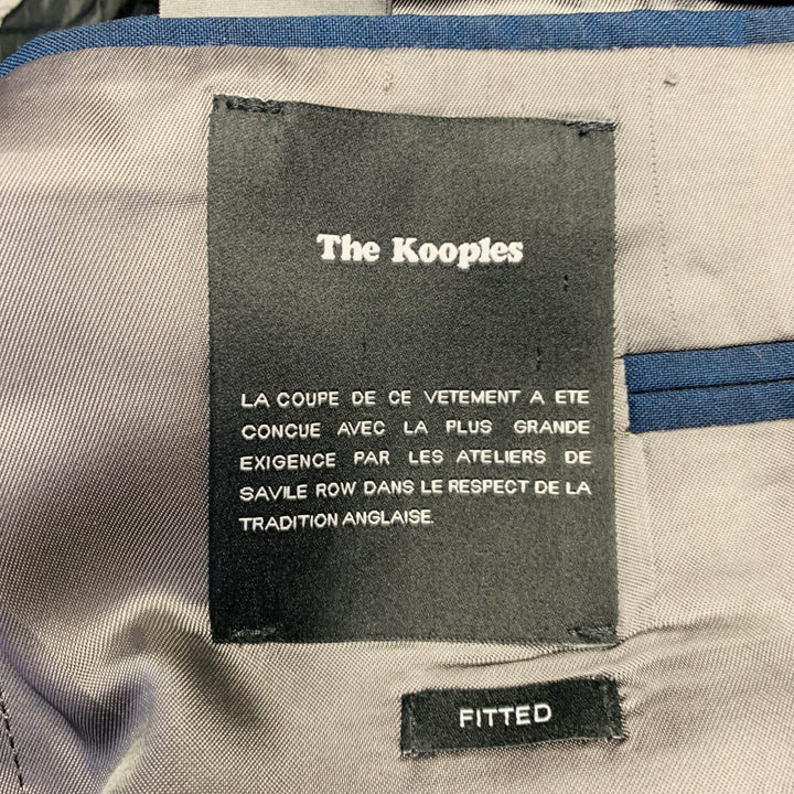THE KOOPLES Size S Navy Wool Fitted Single Breasted Peak Lapel Suit