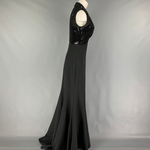 MARCELL VON BERLIN Taille 4 Robe de soirée en polyester noir perlée