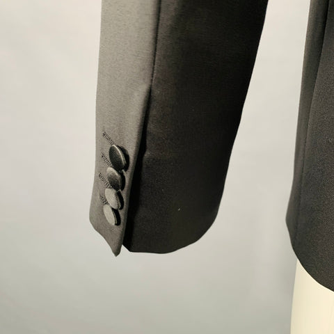 CALVIN KLEIN COLLECTION Taille 36 Manteau de sport à revers en laine noire