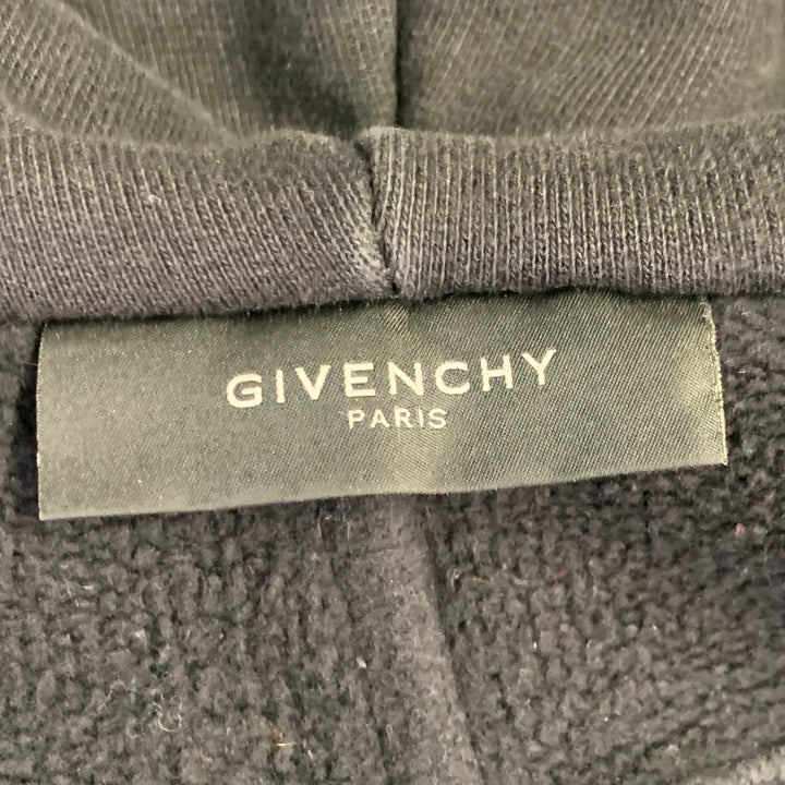 GIVENCHY Size XXS Black Cotton Hooded Zip Up Sweatshirt