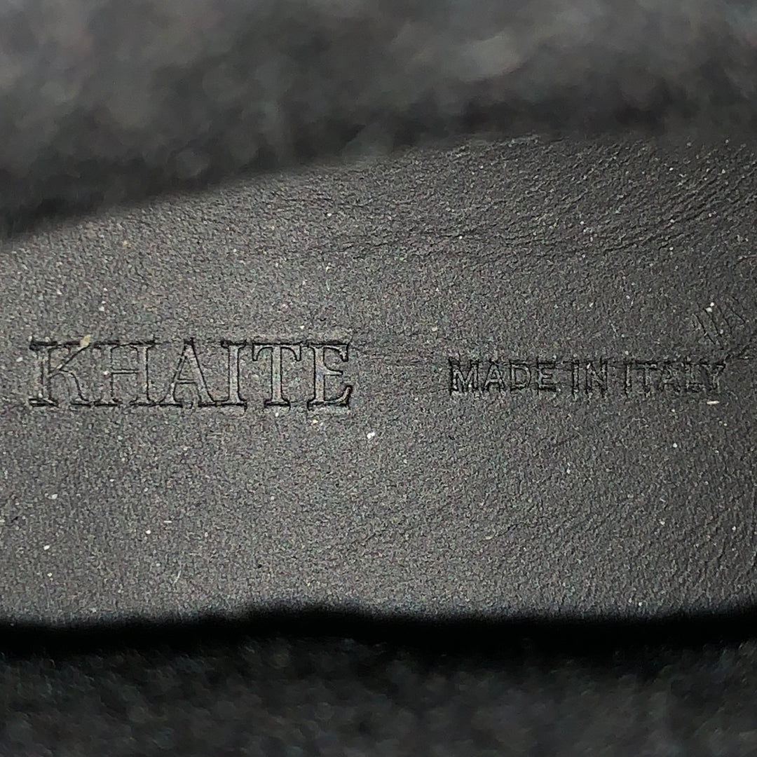 KHAITE Size 10 Culver Black Fur Lined Drawstring Rain Boots