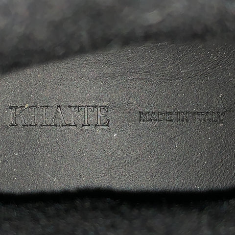 KHAITE Size 10 Culver Black Fur Lined Drawstring Rain Boots