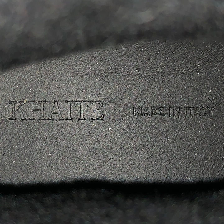 KHAITE Size 10 Culver Black Fur Lined Drawstring Rain Boots