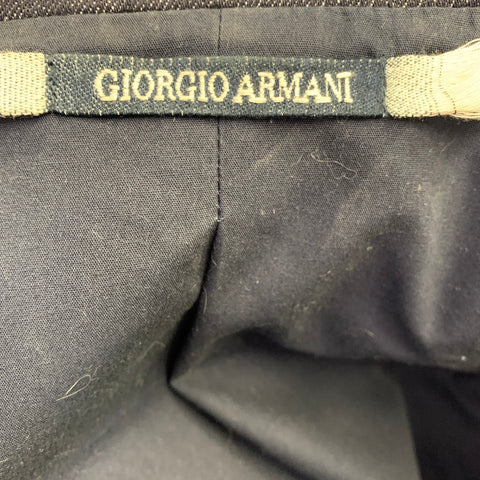 GIORGIO ARMANI Size 6 Indigo Denim Military Jacket