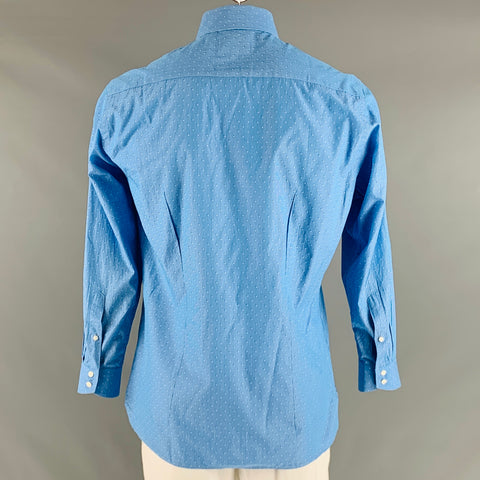 TED BAKER Size XL Blue White Mixed Patterns Long Sleeve Shirt