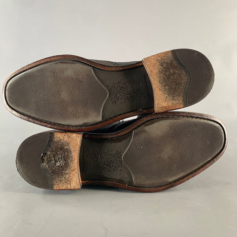 JOHN VARVATOS Size 9.5 Brown Leather Wingtip Boots
