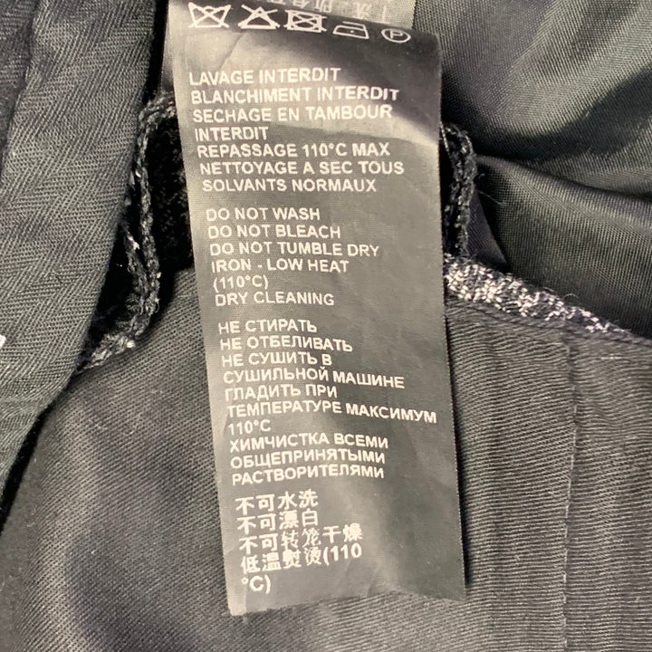 THE KOOPLES Size 30 Black Charcoal Houndstooth Wool Side Tabs Dress Pants