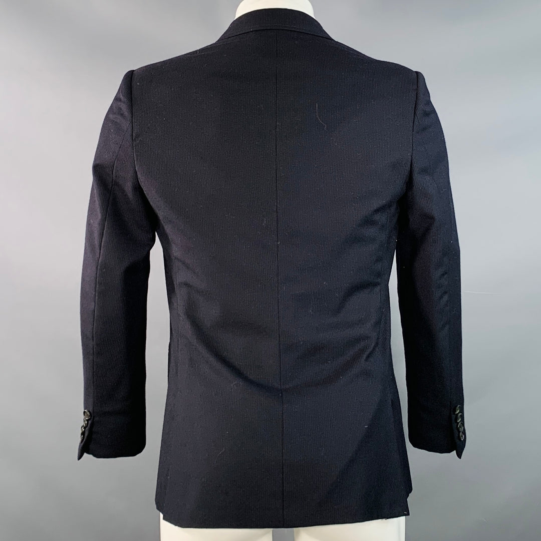 BAND OF OUTSIDERS Size 40 Regular Navy Grey Stripe Wool Notch Lapel Sport Coat