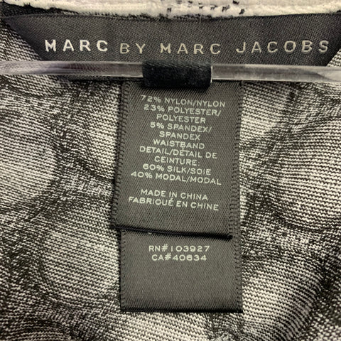 MARC by MARC JACOBS Size XS White Black Nylon Blend Dots Sleeveless Dress