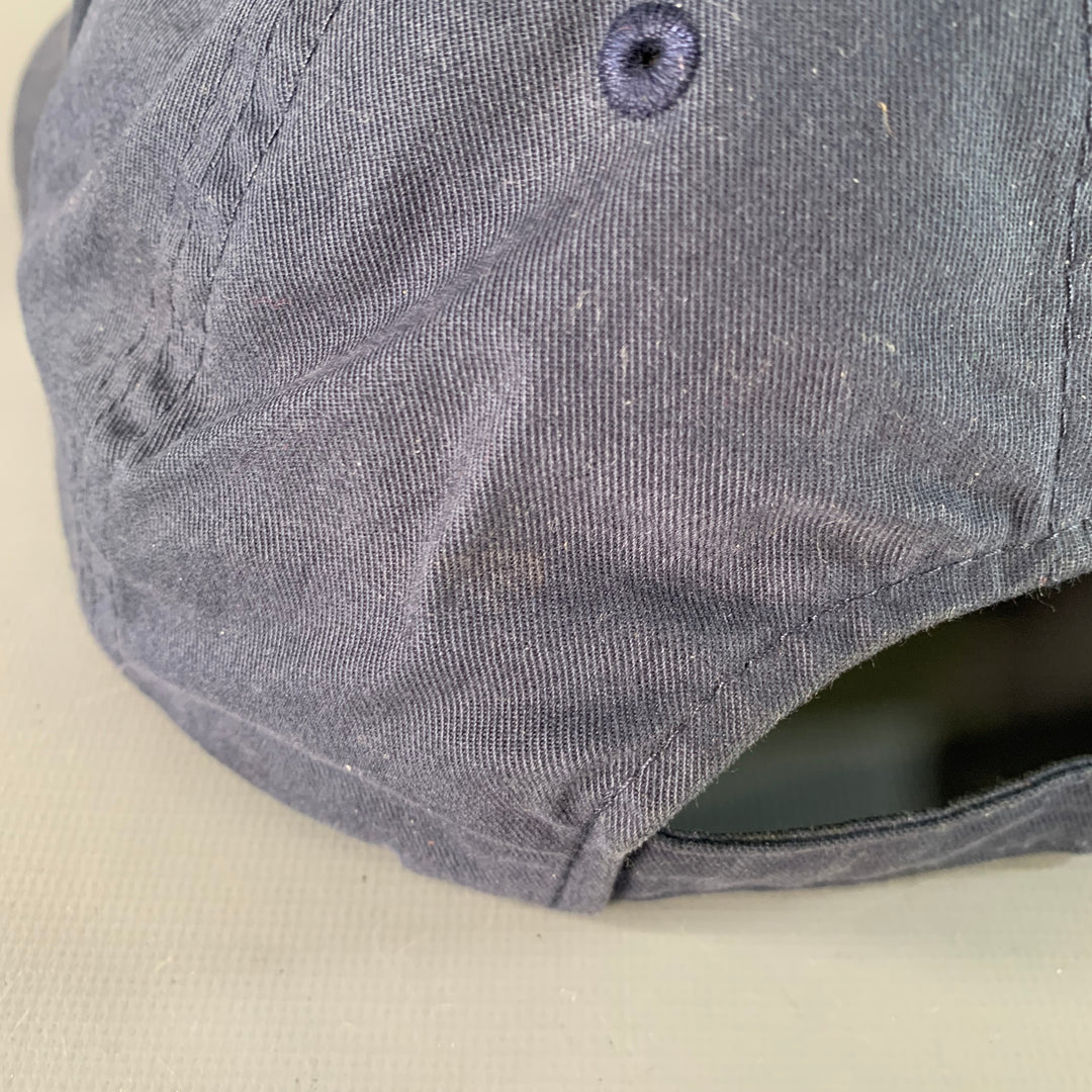 CASABLANCA Size S Navy Gold Silver Embroidered Cotton Baseball Cap Hat