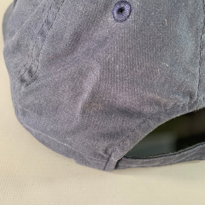 CASABLANCA Size S Navy Gold Silver Embroidered Cotton Baseball Cap Hat
