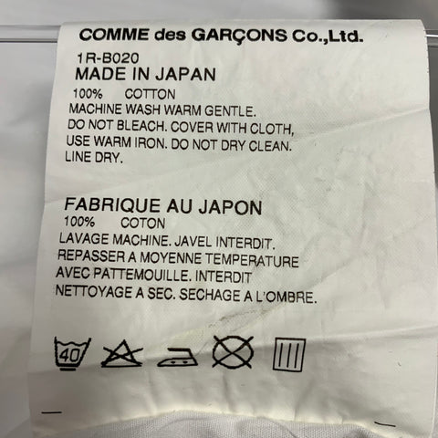 COMME des GARCONS Size XL White Cotton One Pocket Long Sleeve Shirt