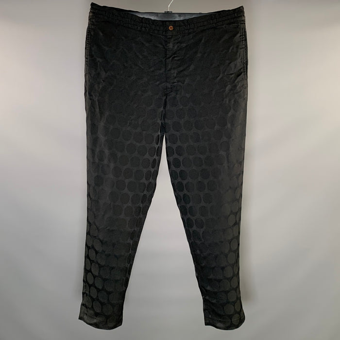 COMME des GARCONS HOMME PLUS SS2020 Size L Black Polka Dot Polyester Casual Pants