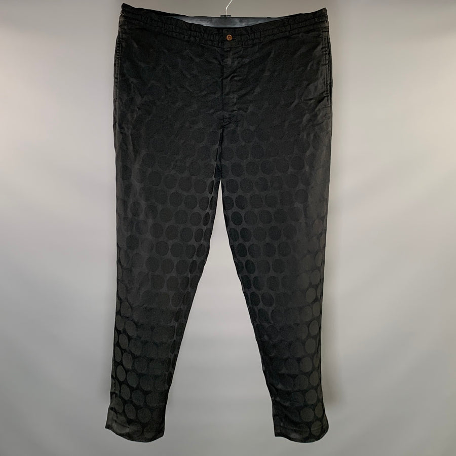 COMME des GARCONS HOMME PLUS SS2020 Size L Black Polka Dot Polyester Casual Pants