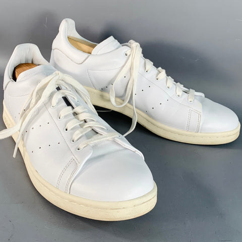 ADIDAS x STAN SMITH Size 13 White Leather Low Top Lace-Up Sneakers