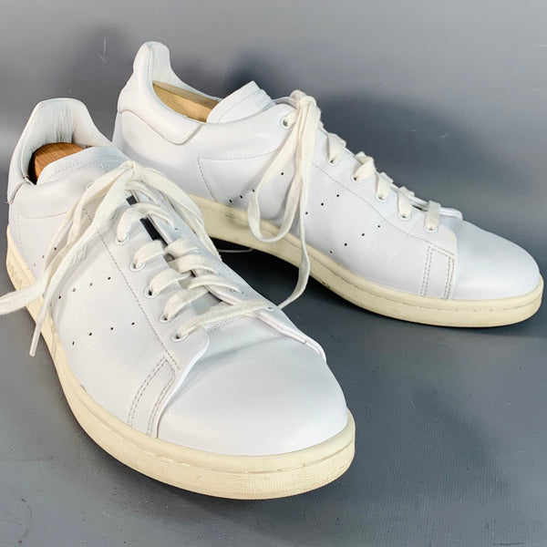 ADIDAS x STAN SMITH Size 13 White Leather Low Top Lace-Up Sneakers