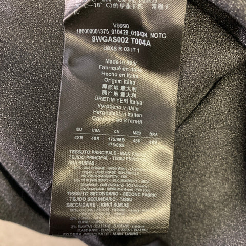 GIORGIO ARMANI Size 34 Gray Heathered Wool Silk Tuxedo Dress Pants