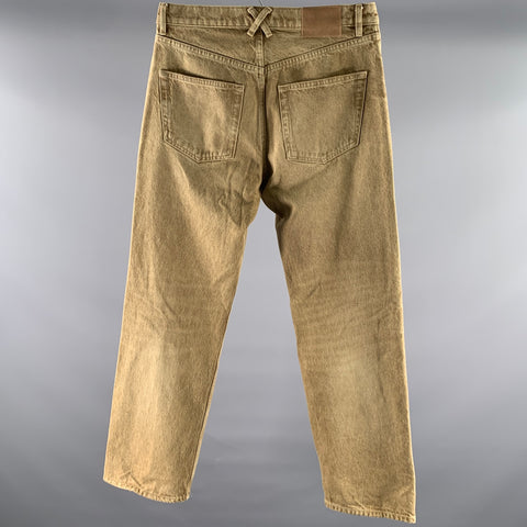 ALEX MILL Size 30 Khaki Brown Wash Cotton Button Fly Jeans