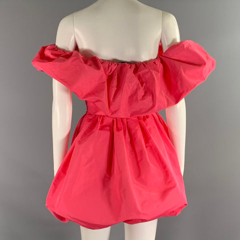 MSGM Size S Pink Polyester Strapless Dress
