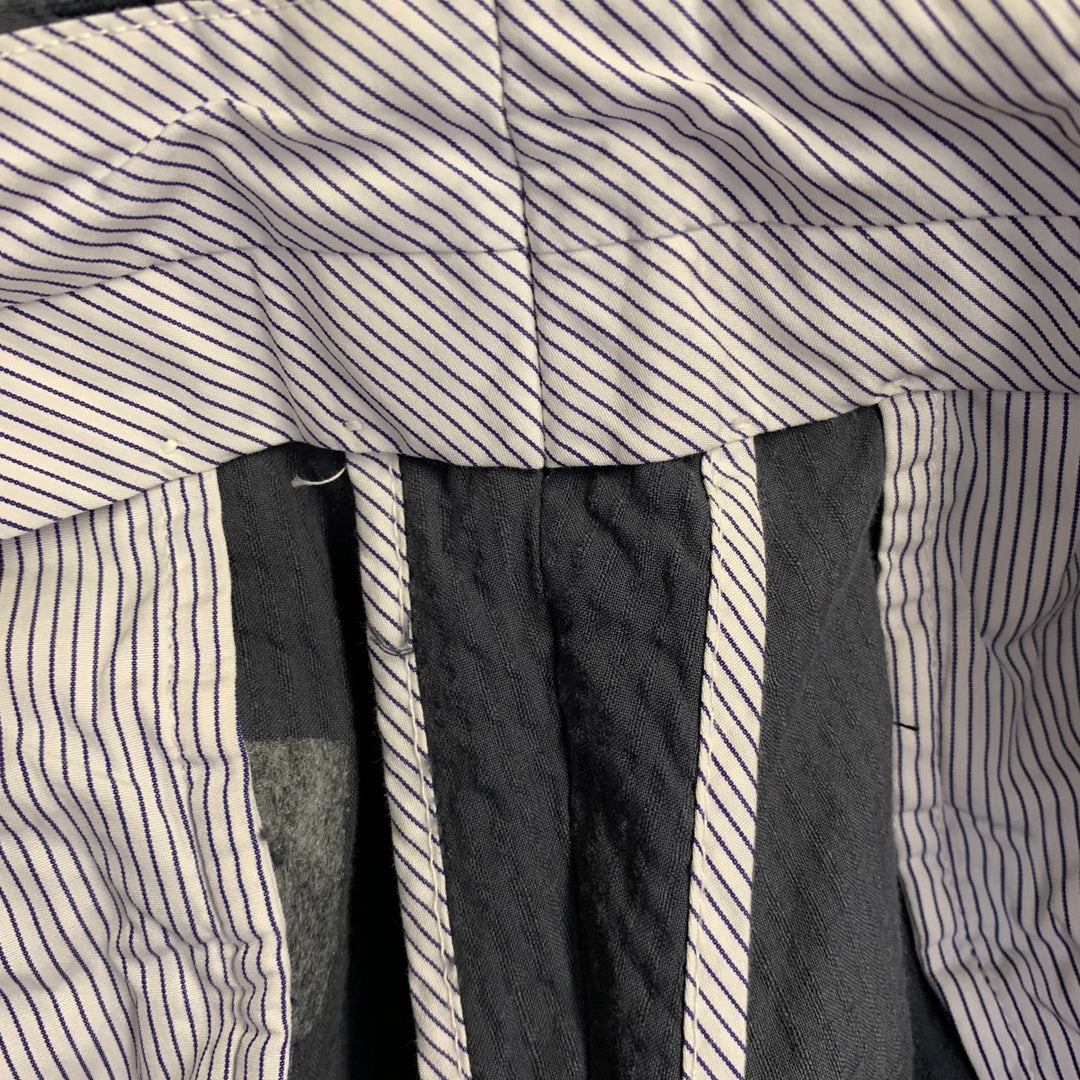 MICHAEL BASTIAN Size 32 Grey Seersucker Cotton Tapered Casual Pants