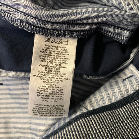 MICHAEL KORS Size 32 Navy Cotton Blend Flat Front Casual Pants