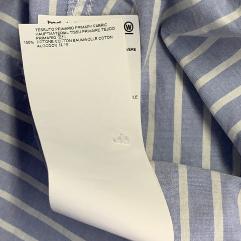 MM6 MAISON MARGIELA Size M Blue White Cotton Stripe Caftan Maxi Dress