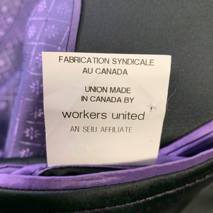 TED BAKER Size 40S Black Wool Mohair Tuxedo Suit