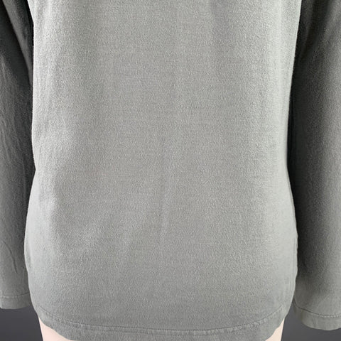 DRIES VAN NOTEN Size M Green Sage Cotton Henley Casual Top