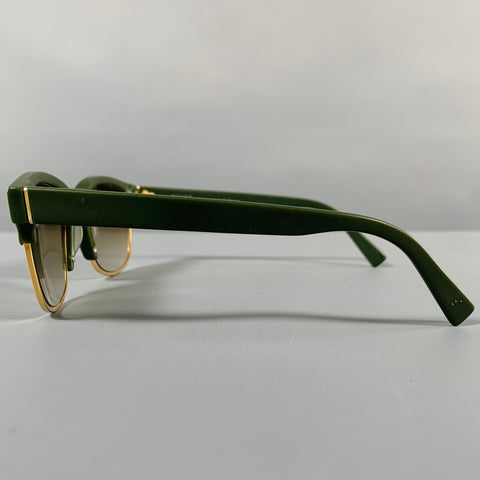 SHAUNS SHADES -Harris- Green Yellow Metal Sunglasses
