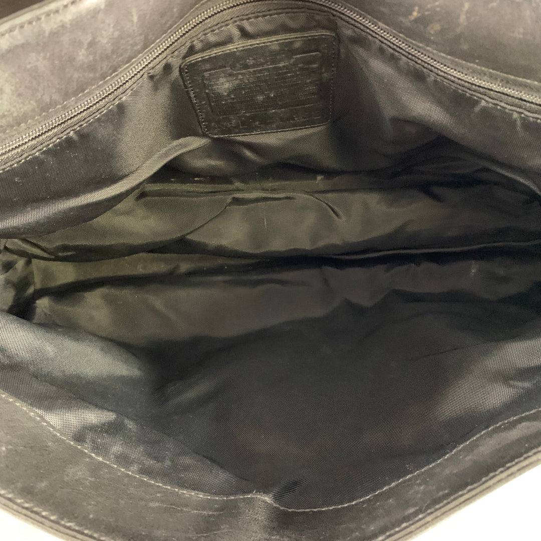 COACH Black Cowhide Leather Messenger Bag