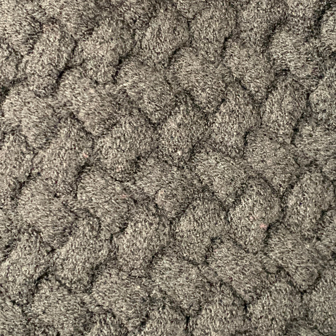 ALAIA Size M Black Wool Blend Woven Cropped Open Front Shrug Cardigan